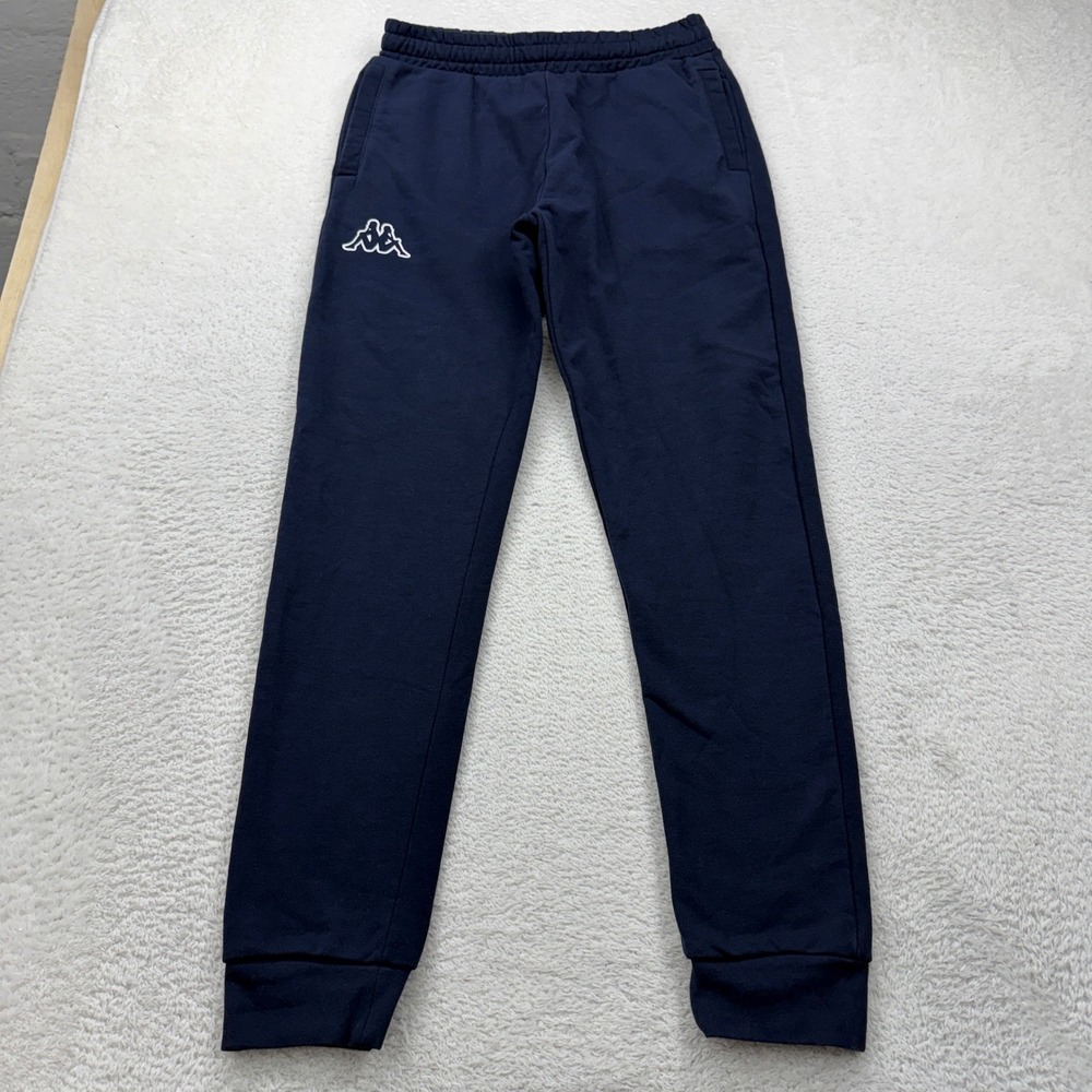 Kappa Men's Navy Blue Logo Sweatpants Joggers Size Medium Comfort Athleisure